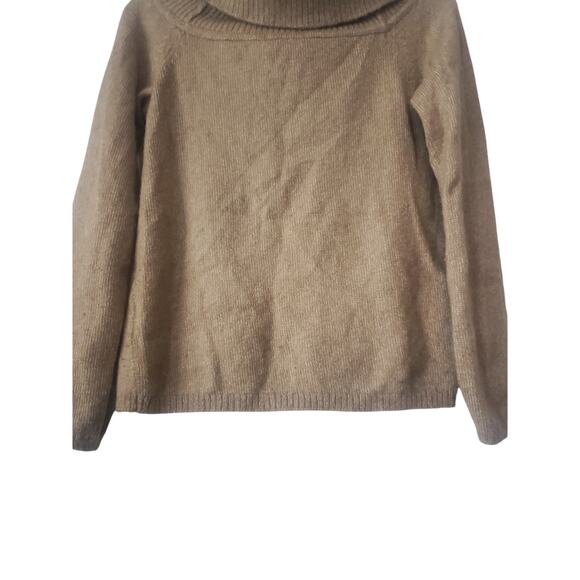 & Other Stories Wool & Alpaca Off The Shoulder Cowlneck Sweater Tan Size Medium - Picture 6 of 9